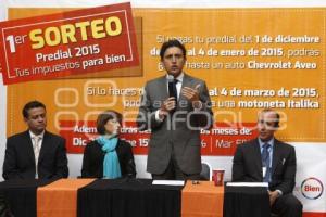 SORTEO PREDIAL. SAN  PEDRO CHOLULA 2015