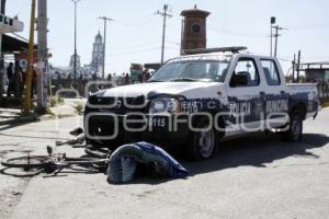 MUNICIPIOS . PATRULLA ATROPELLA CICLISTA