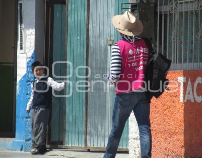 VISITAS DOMICILIARIAS INE . TEHUACÁN