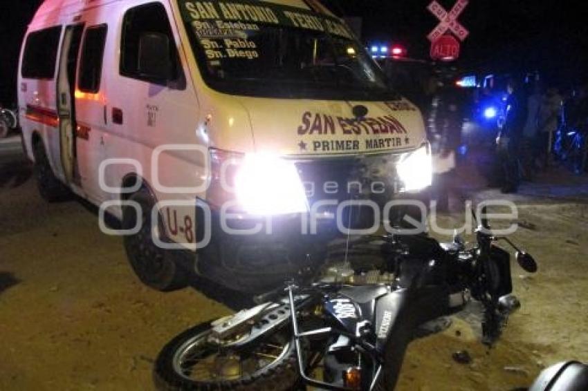 POLICÍA ATROPELLADO . TEHUACÁN