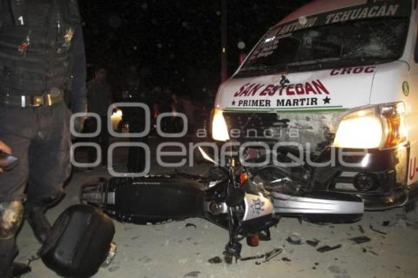 POLICÍA ATROPELLADO . TEHUACÁN