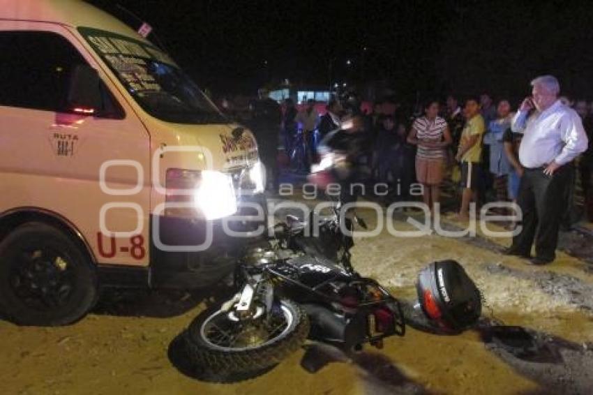 POLICÍA ATROPELLADO . TEHUACÁN