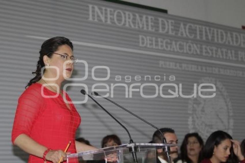 DELEGADA ISSSTE . INFORME