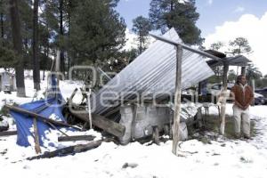 NIEVE FALDAS VOLCÁN POPOCATÉPETL