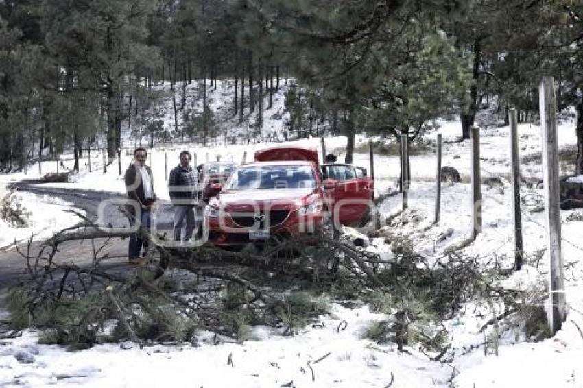 NIEVE FALDAS VOLCÁN POPOCATÉPETL