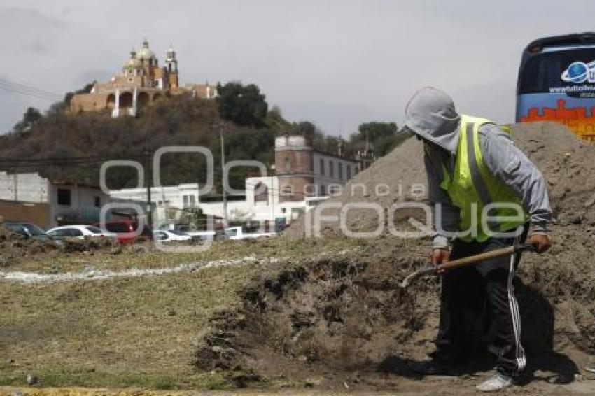 CHOLULA . OBRAS ZONA ARQUEOLÓGICA