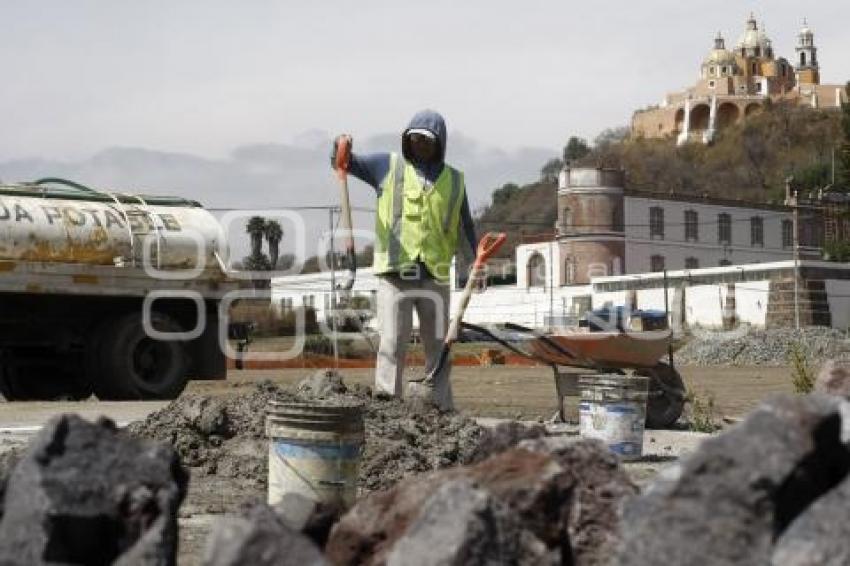 CHOLULA . OBRAS ZONA ARQUEOLÓGICA