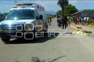 TEHUACÁN . ACCIDENTE MOTOCICLISTA