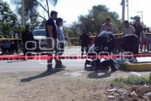 TEHUACÁN . ACCIDENTE MOTOCICLISTA