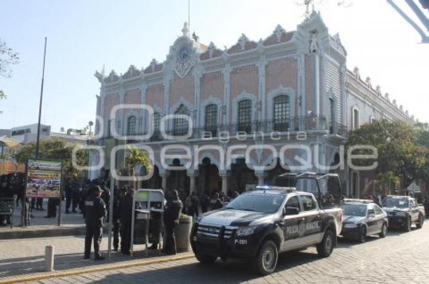 TEHUACAN. PARO LABORES POLICÍA MUNICIPAL