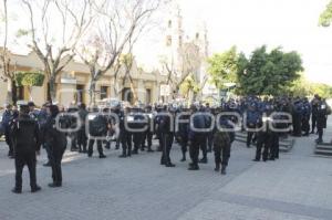 TEHUACAN. PARO LABORES POLICÍA MUNICIPAL