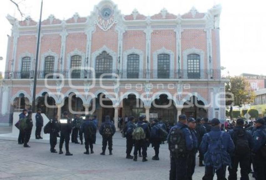 TEHUACAN. PARO LABORES POLICÍA MUNICIPAL