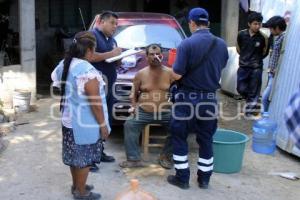 TEHUACÁN .  HOMBRE MACHETEADO