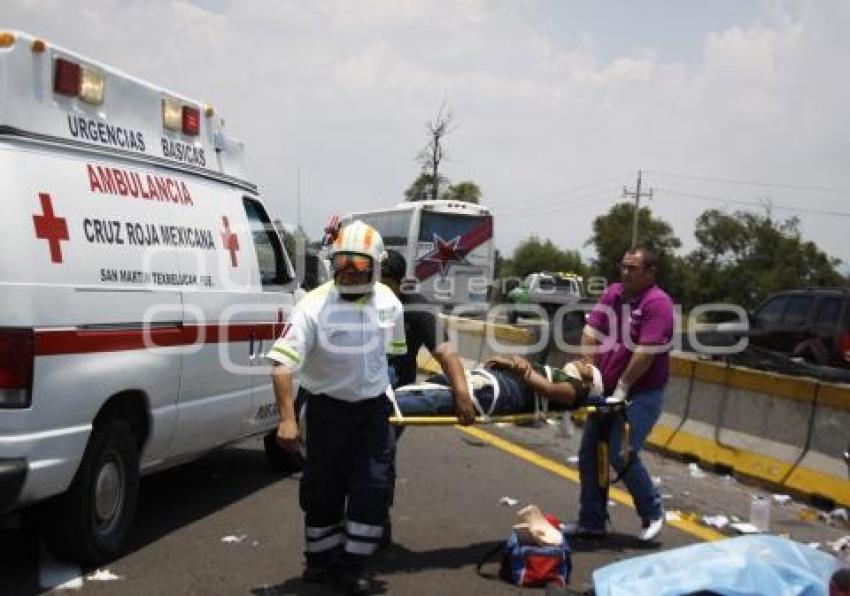 ACCIDENTE AUTOPISTA MÉXICO-PUEBLA