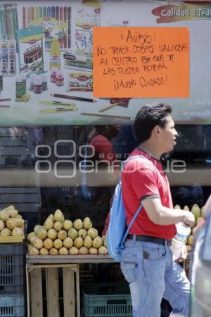 PANCARTAS CONTRA INSEGURIDAD