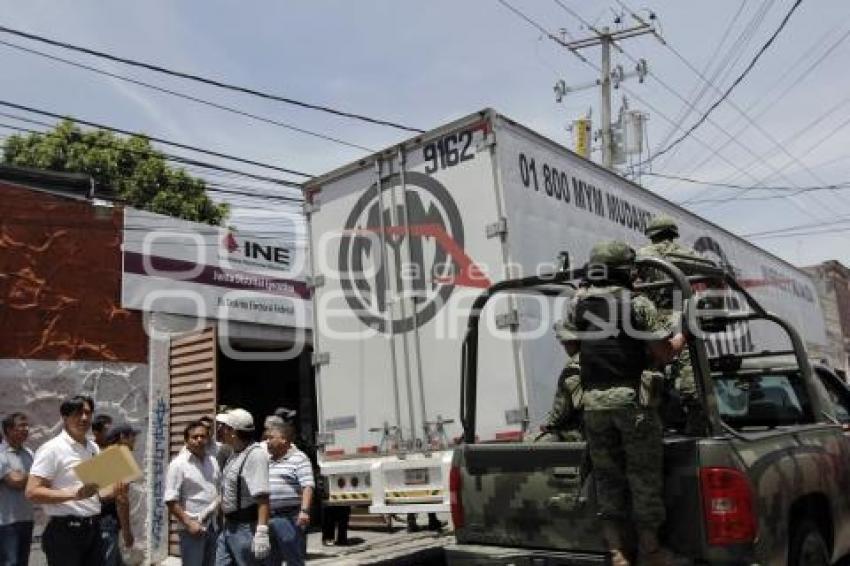INE . RECEPCIÓN DE BOLETAS ELECTORALES