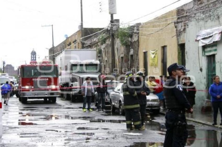 DERRUMBE TECHO POR LLUVIA