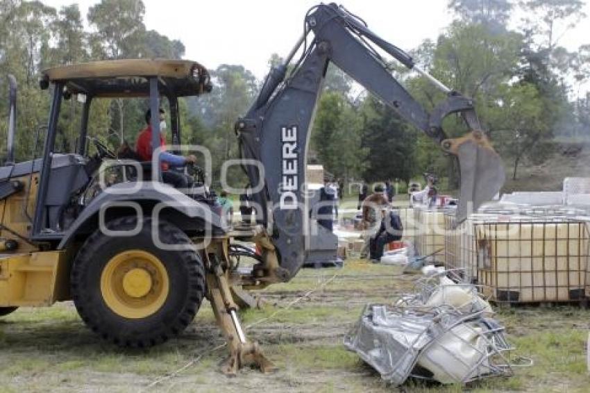 INCINERACIÓN DE DROGA XXV ZONA MILITAR