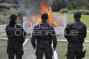 INCINERACIÓN DE DROGA XXV ZONA MILITAR