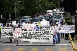 MANIFESTACIÓN CONTRA METROBUS