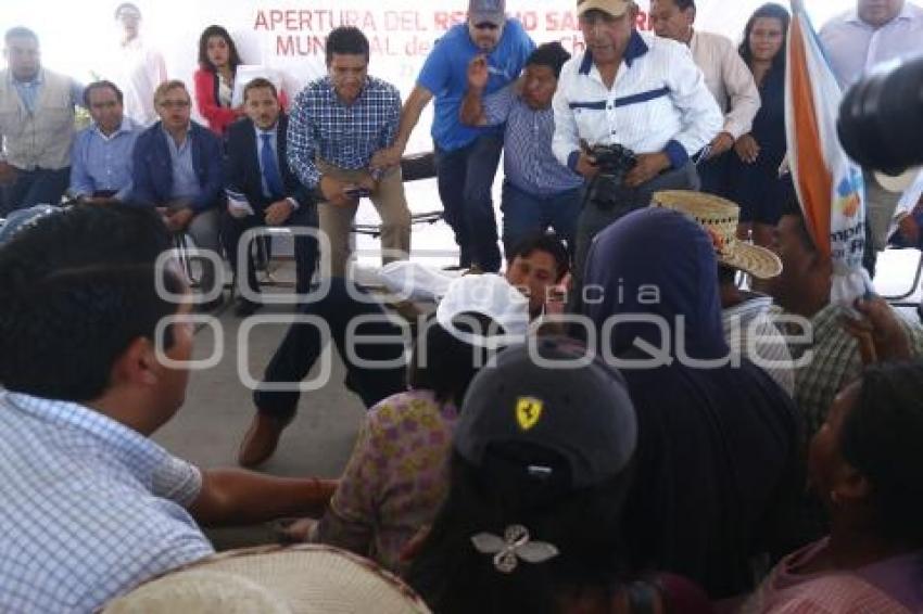 MANIFESTACIÓN RELLENO SANITARIO . CHOLULA