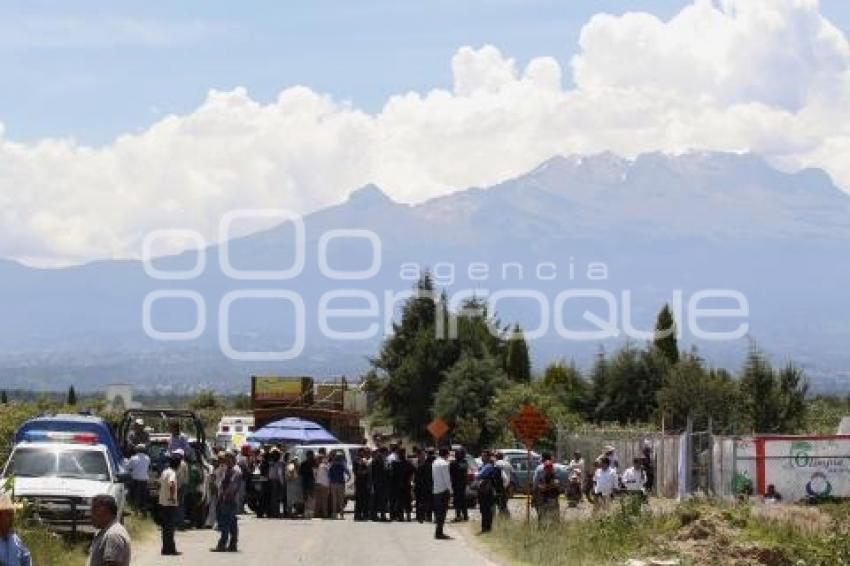 MANIFESTACIÓN RELLENO SANITARIO . CHOLULA