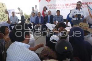 MANIFESTACIÓN RELLENO SANITARIO . CHOLULA