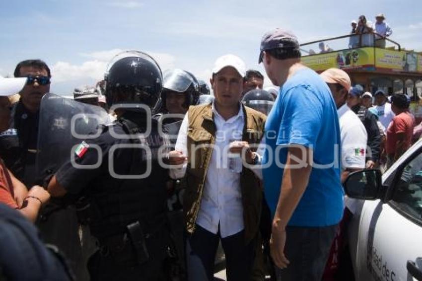 MANIFESTACIÓN RELLENO SANITARIO . CHOLULA