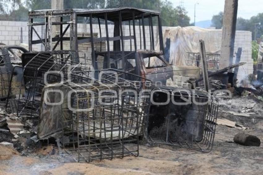 INCENDIO DE BODEGA CLANDESTINA