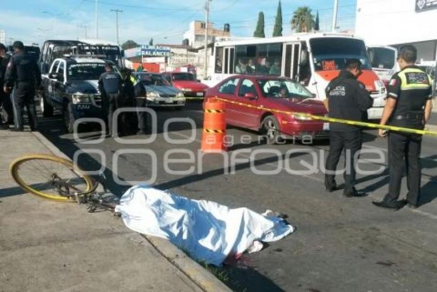 NOTA ROJA . CICLISTA ATROPELLADO