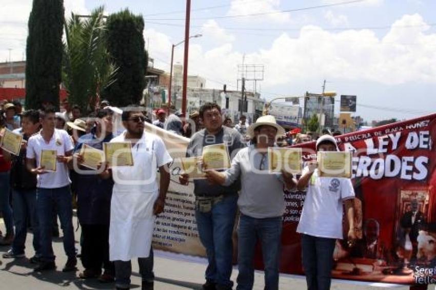 SAN MARTIN TEXMELUCAN . MANIFESTACION