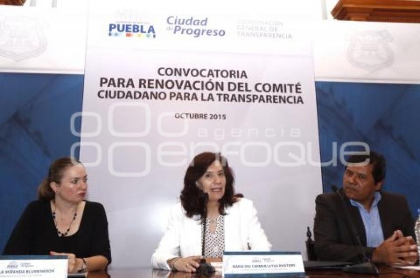 CONVOCATORIA COMITÉ CIUDADANO DE TRANSPARENCIA