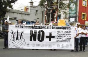 MANIFESTACIÓN . SAN MARTÍN TEXMELUCAN