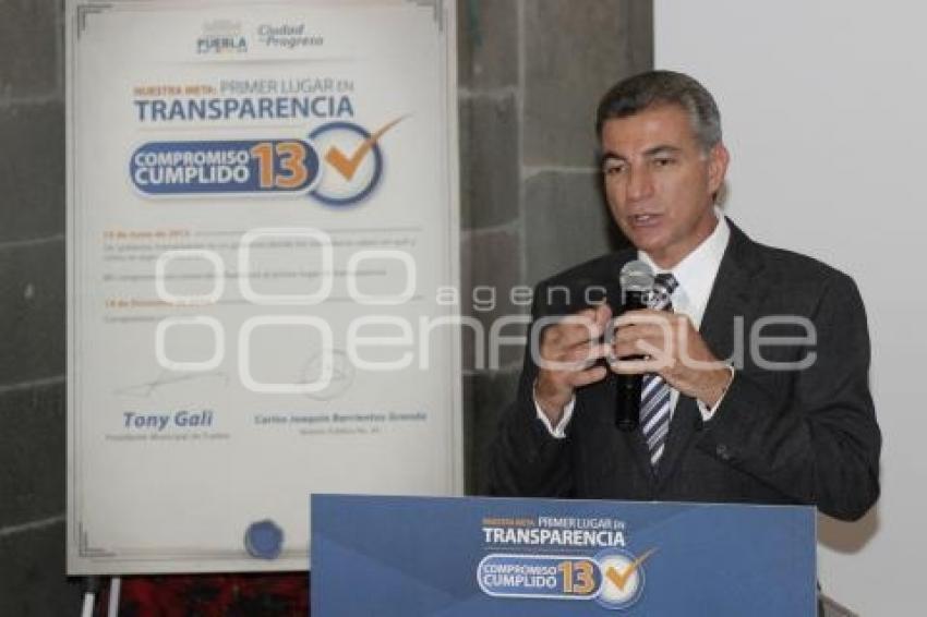 COMPROMISO CUMPLIDO . TRANSPARENCIA 