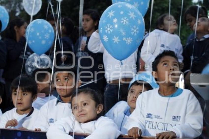 LANZAMIENTO DE GLOBOS . DIF MUNICIPAL
