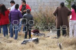 TEHUACÁN . MUERTO LOTE BALDÍO