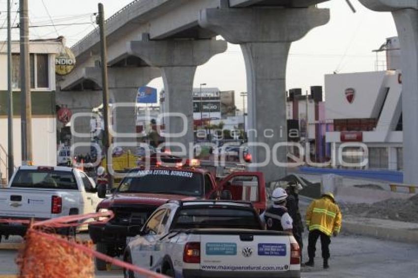 FUGA DE GAS . NODO VIAL ATLIXCAYOTL