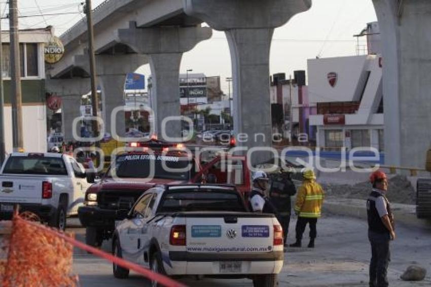 FUGA DE GAS . NODO VIAL ATLIXCAYOTL