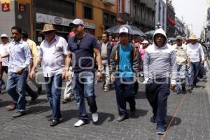 MANIFESTACIÓN COMERCIANTES SAN MARTÍN TEXMELUCAN