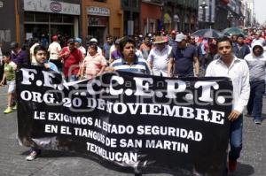 MANIFESTACIÓN COMERCIANTES SAN MARTÍN TEXMELUCAN