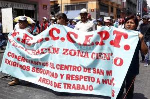 MANIFESTACIÓN COMERCIANTES SAN MARTÍN TEXMELUCAN