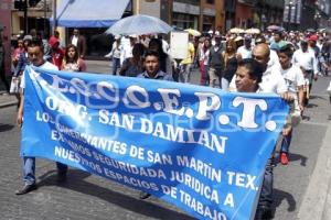 MANIFESTACIÓN COMERCIANTES SAN MARTÍN TEXMELUCAN