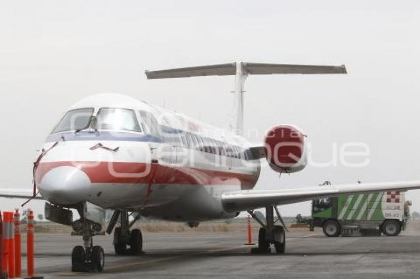 CAÍDA DE CENIZA . AEROPUERTO PUEBLA