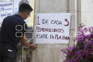 SAN MARTIN TEXMELUCAN. PROTESTA CONTRA FEMINICIDIOS