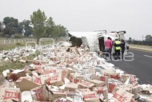 VOLCADURA AUTOPISTA MÉXICO-PUEBLA