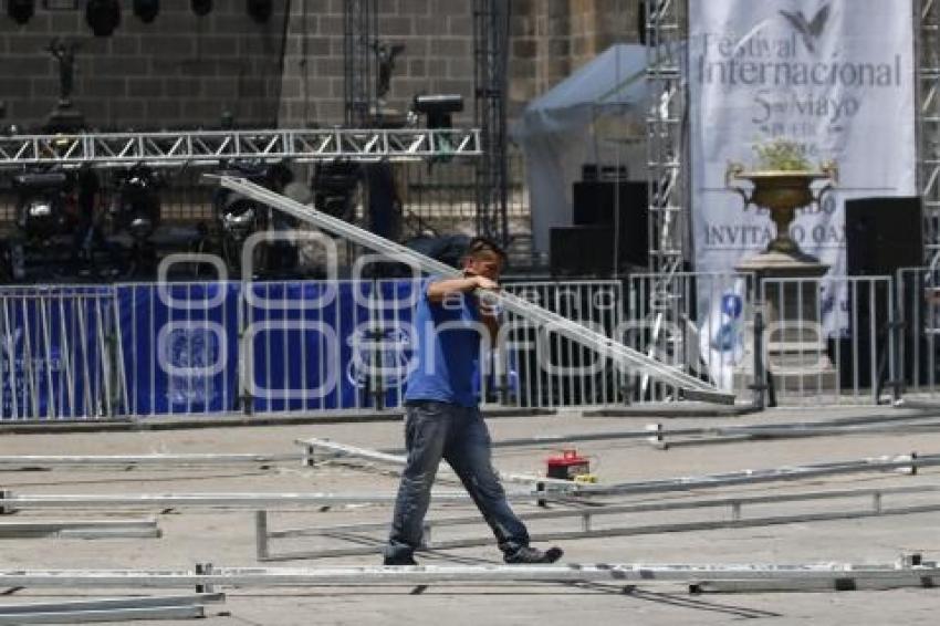 PREPARATIVOS . FESTIVAL 5 DE MAYO