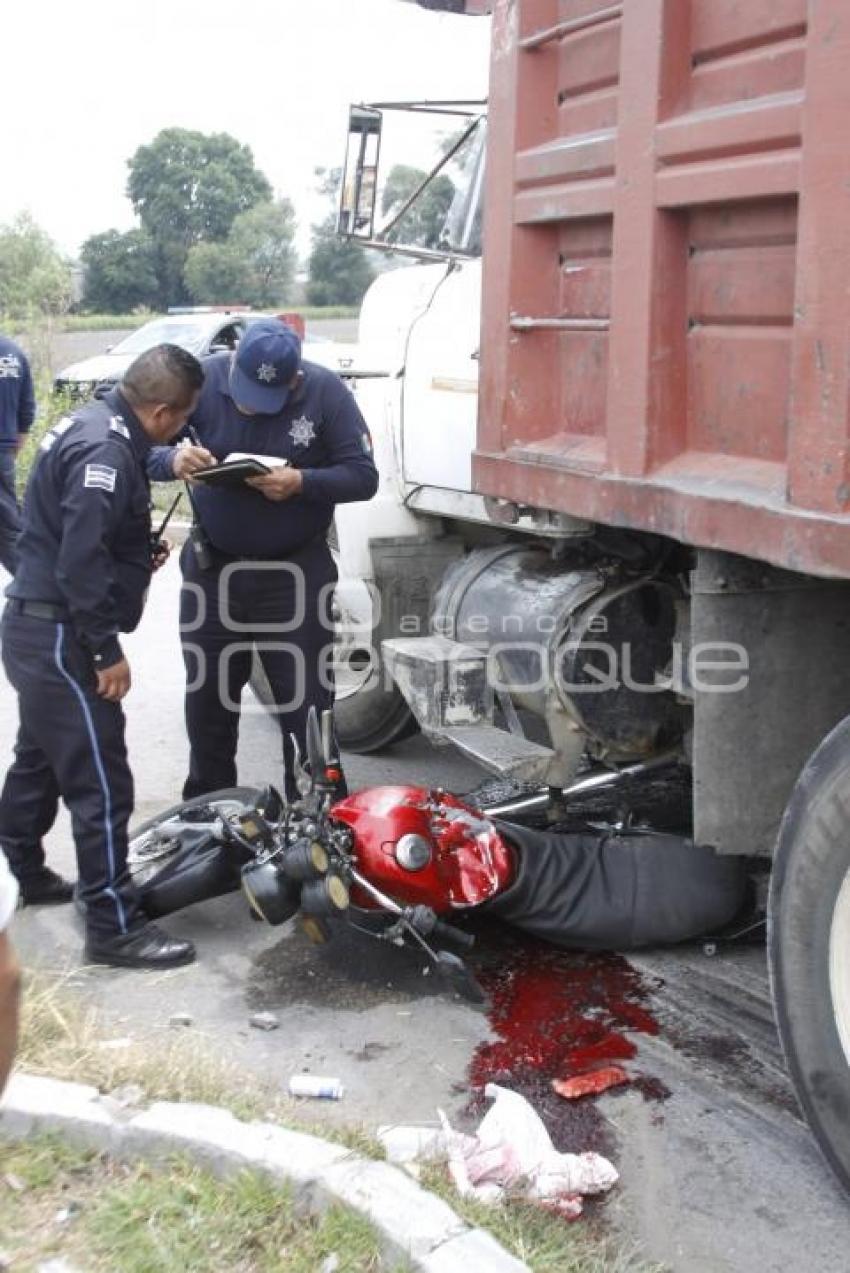 ACCIDENTE MOTOCICLISTA . TEXMELUCAN