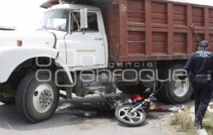 ACCIDENTE MOTOCICLISTA . TEXMELUCAN