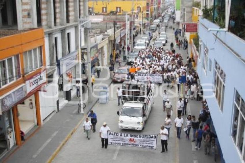 MANIFESTACIÓN SEGURIDAD . TEXMELUCAN