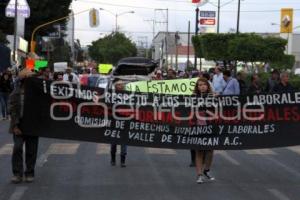 MANIFESTACION APOYA MAESTROS . TEHUACAN